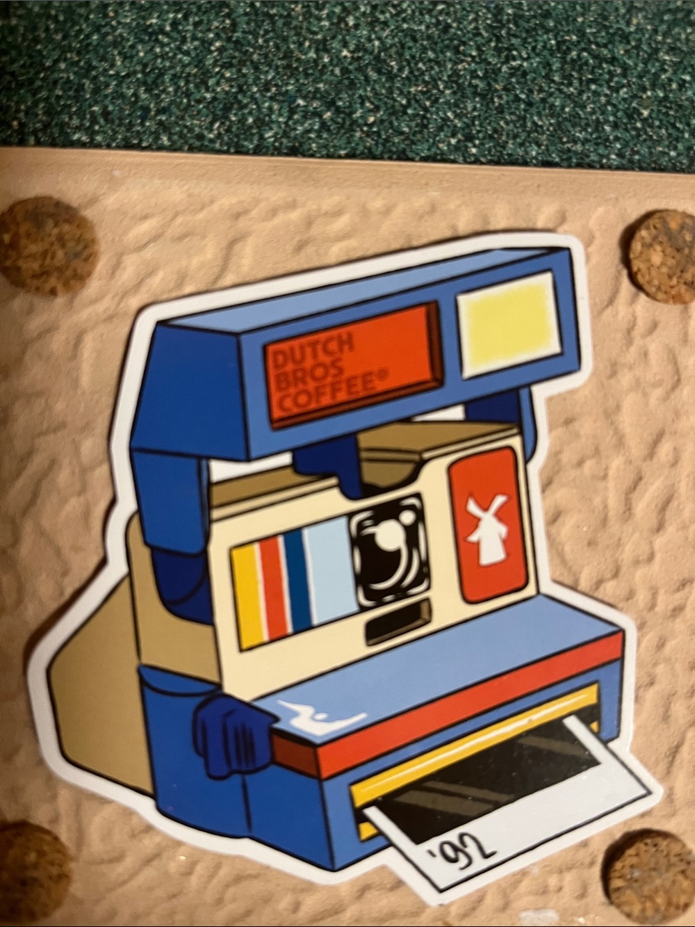 NEW AUGUST STICKER OF THE MONTH DUTCH BROS COFFEE CAMERA STICKER